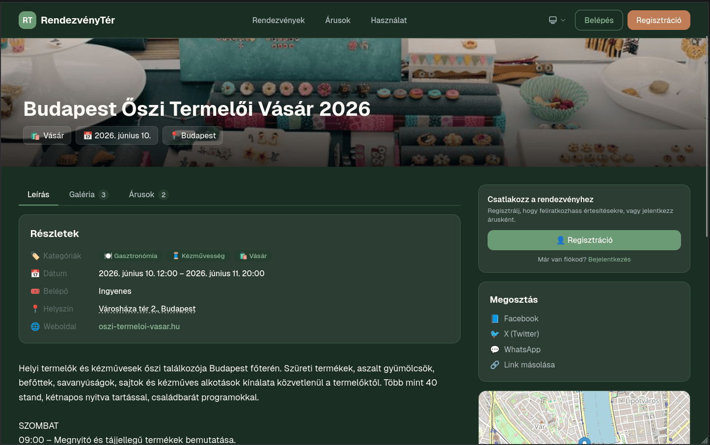 3/5 — Rendezvény részletek